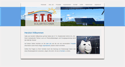 Desktop Screenshot of etg-solar.de