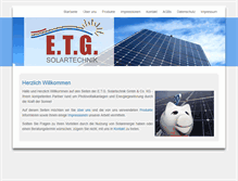 Tablet Screenshot of etg-solar.de